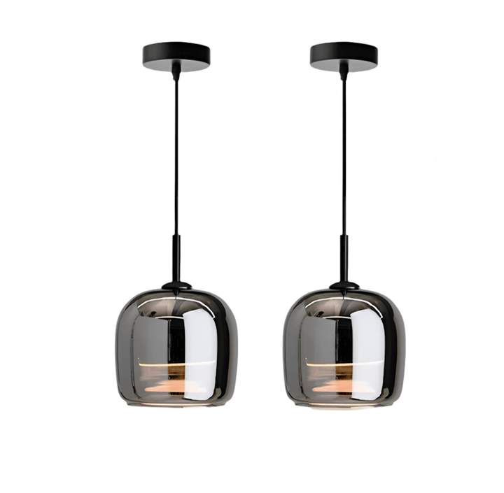 Moderne sort glas loftlampe