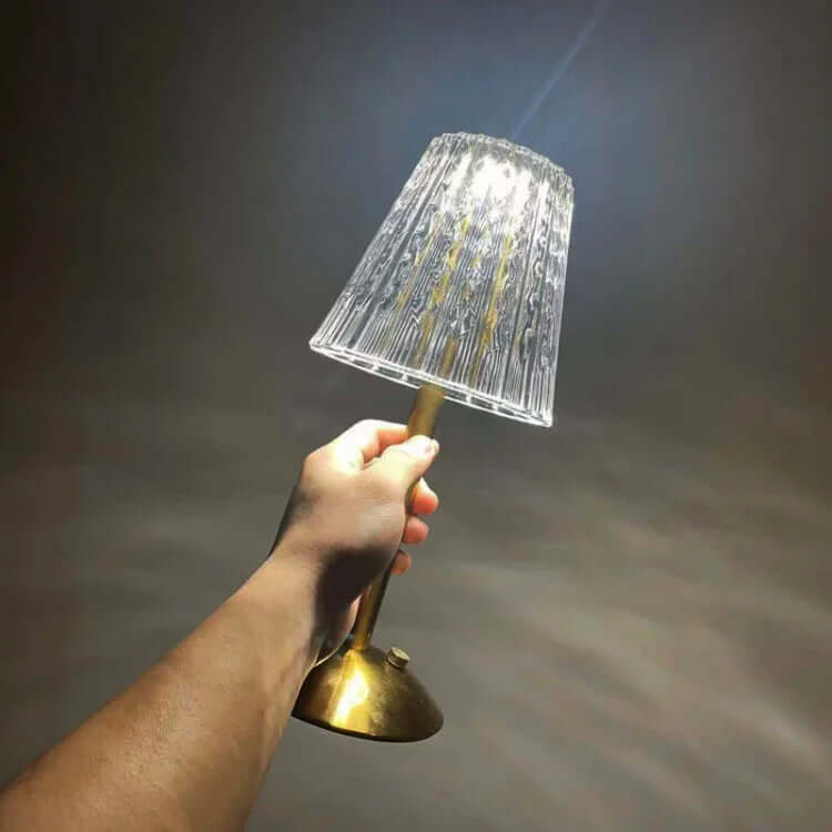 Trådløs krystalmetal bordlampe