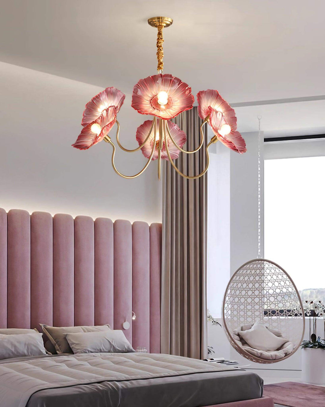 Glasblomsterkrone moderne lampe
