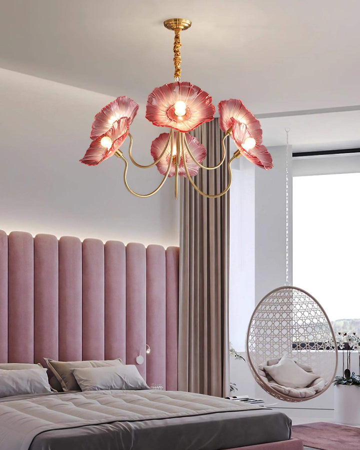 Glasblomsterkrone moderne lampe