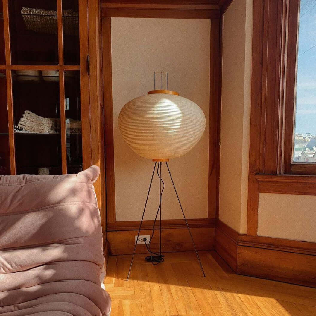 Lampadaire En Papier De Riz