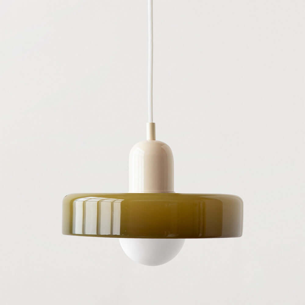 Farverig Bauhaus-stil glasloftslampe
