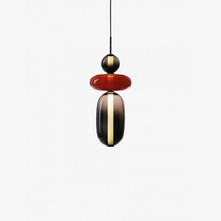 Lampe Pendante En Verre Confit