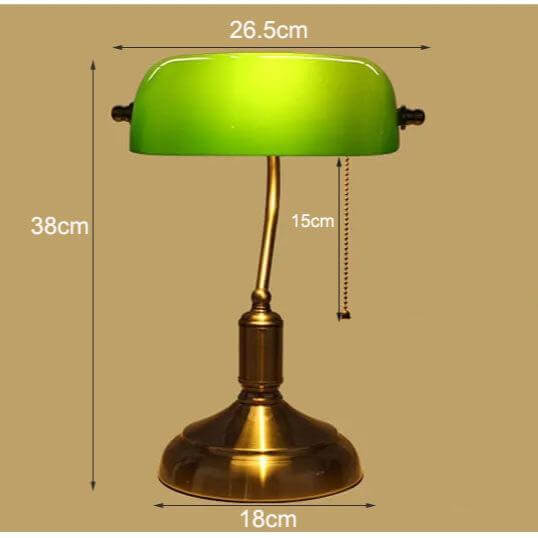 Elegant Glas Bordlampe i Europæisk Stil