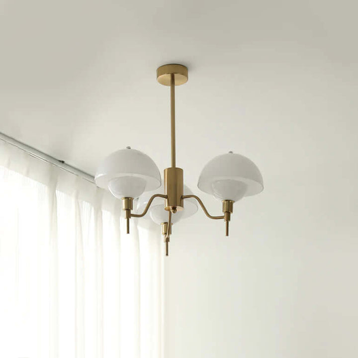 Fransk Boble Loftslampe Krom Hvid