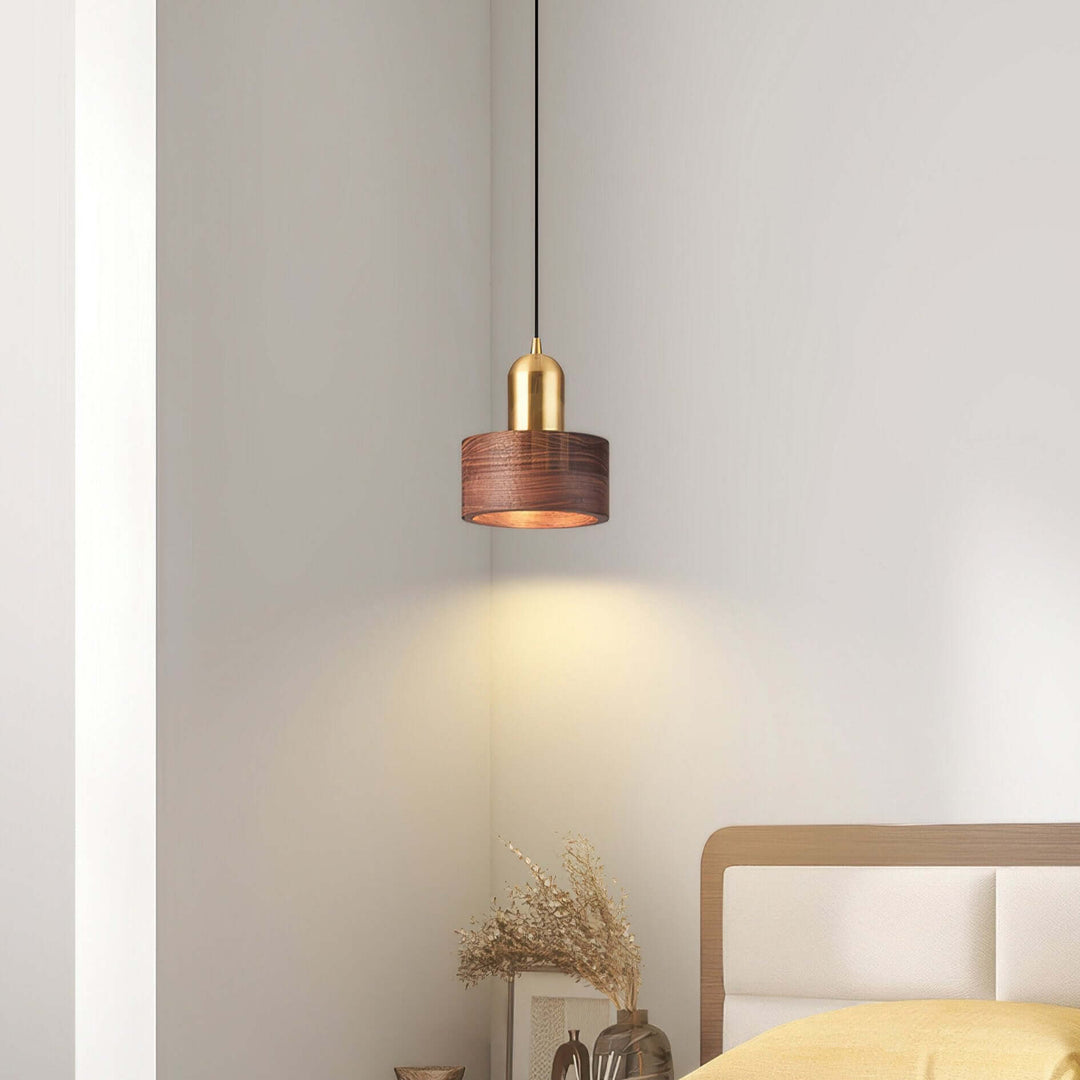 Moderne cylindrisk pendel lampe i japansk stil
