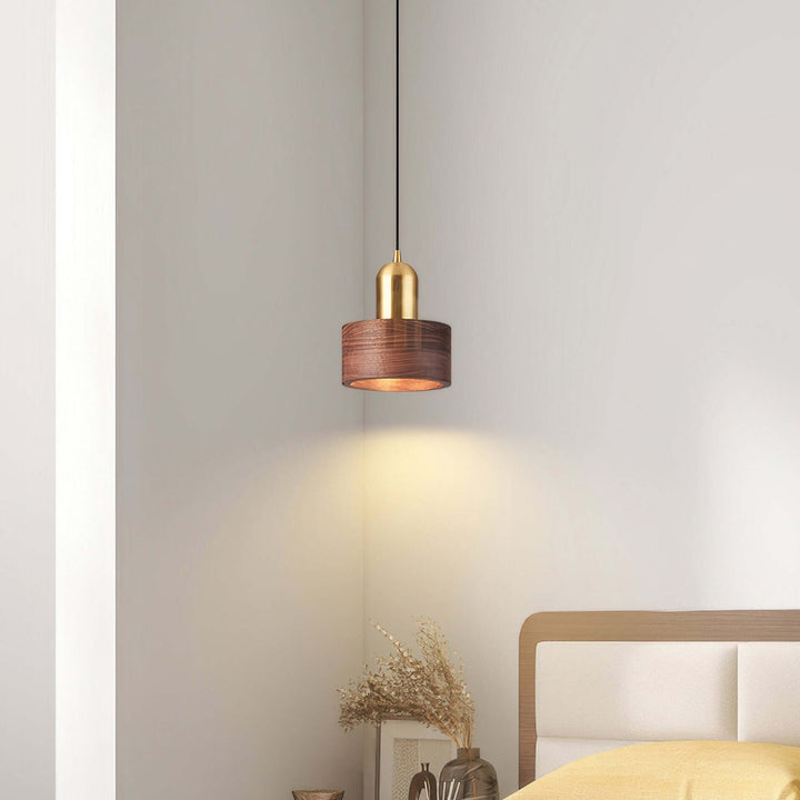 Moderne cylindrisk pendel lampe i japansk stil