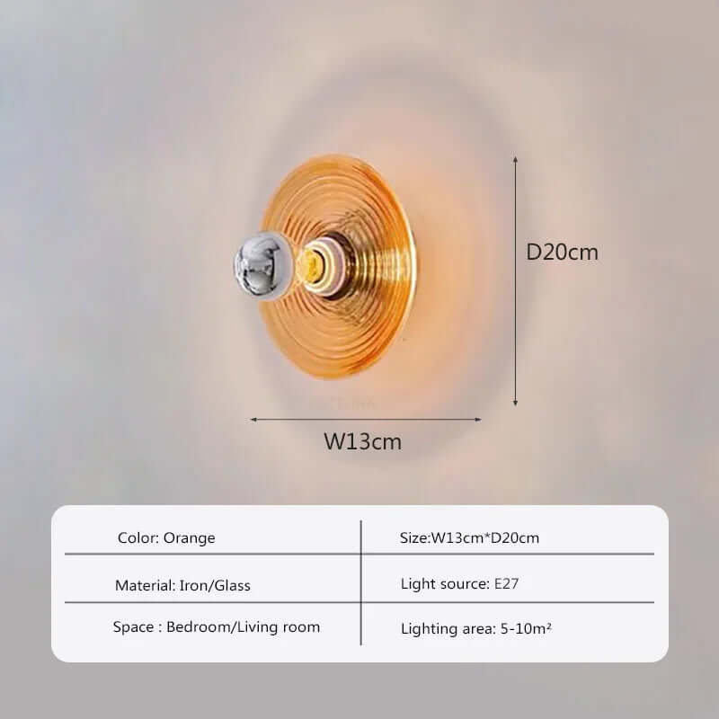 Vintage LED Væglampe i Glas