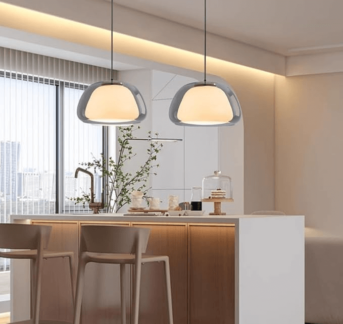 Moderne mælkeglas pendel - Stilfuld lampe til hjemmet
