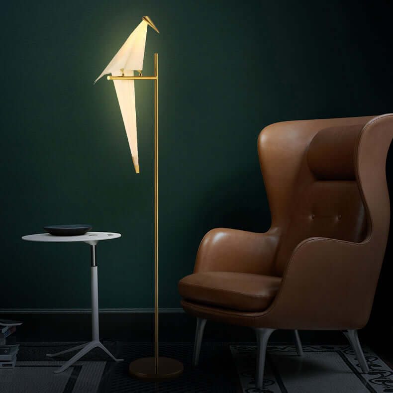 Magnetisk fuglelampe i origami-stil