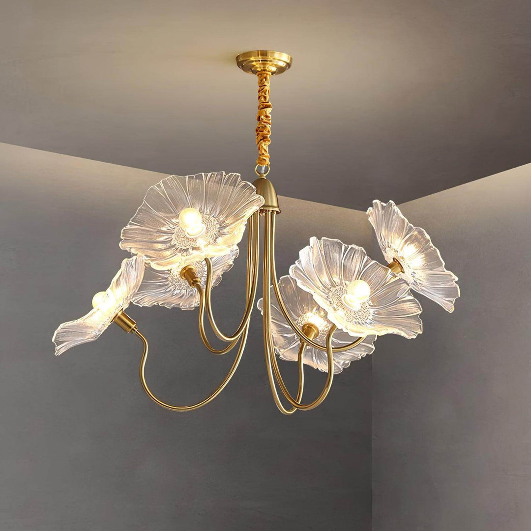 Glasblomsterkrone moderne lampe