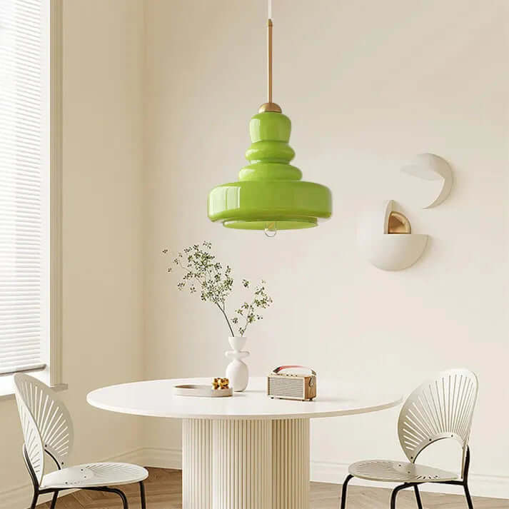 Bauhaus-stil pendellampe af glas