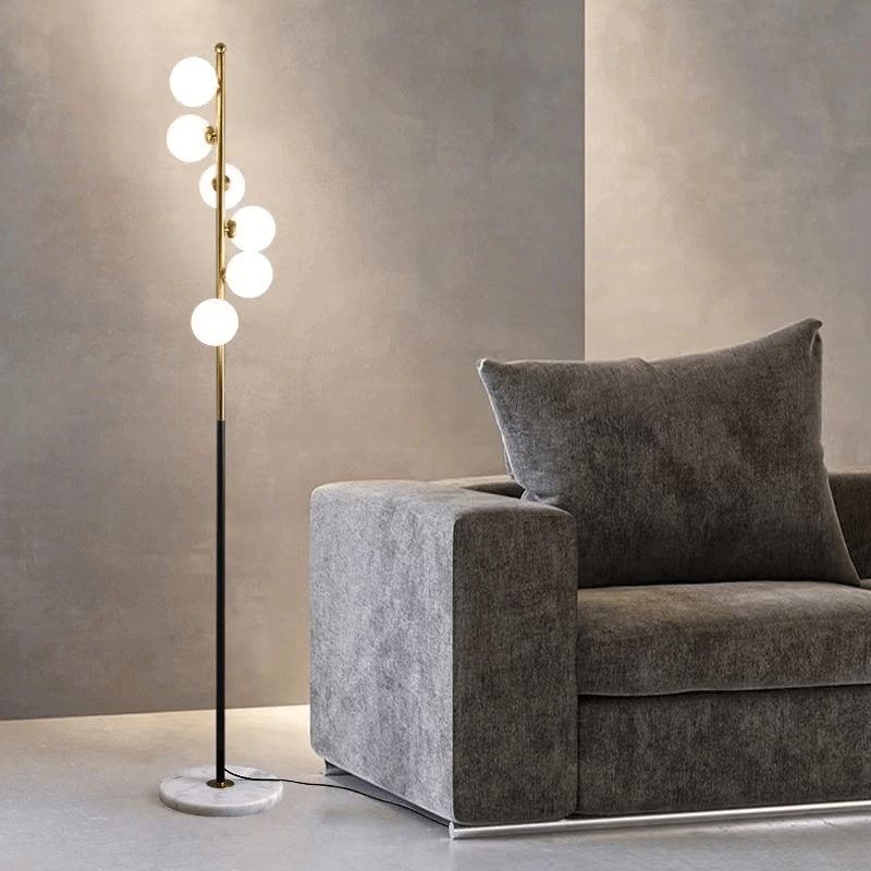 Moderne Glas Gulvlampe - Minimalistisk og Stilfuld