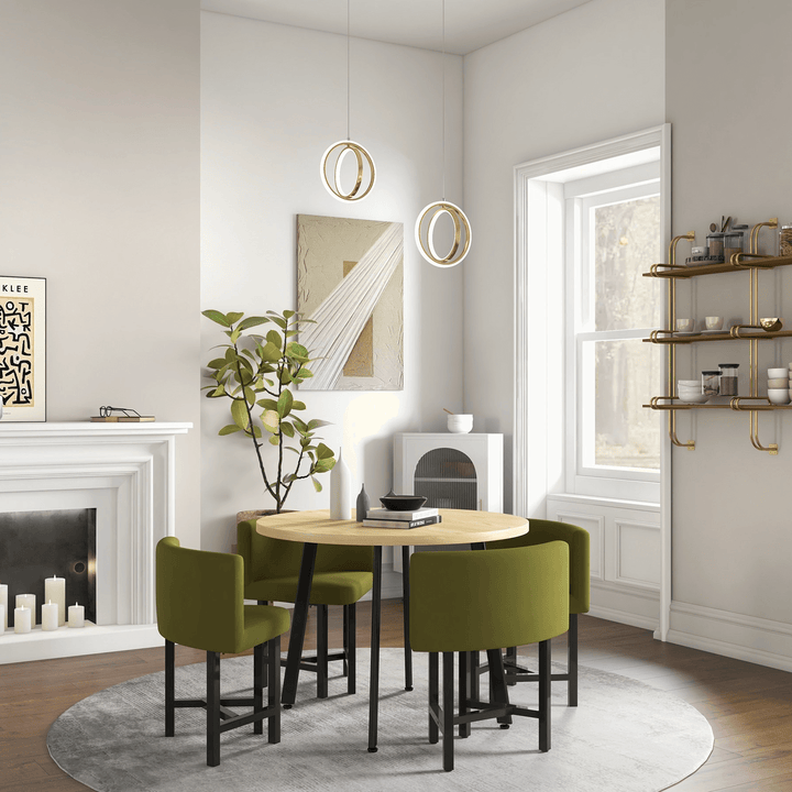 Dobbelt LED Pendellampe i Messing - Moderne Design