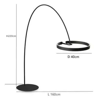 Moderni LED-lattiavalaisin tyylikkäällä muotoilulla