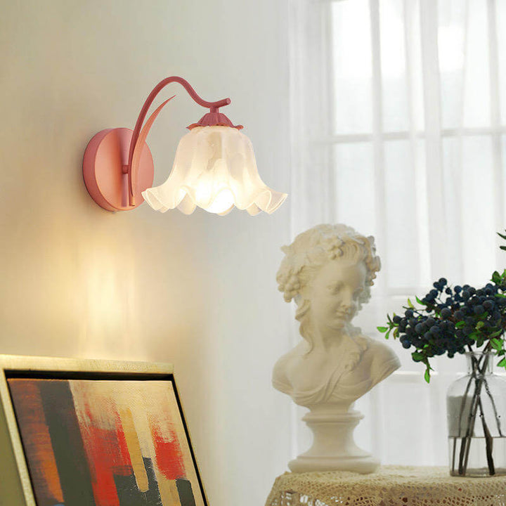 Retro havelampe med blomstermotiv