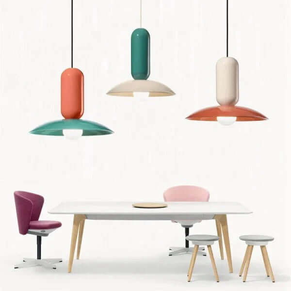Macaron Frisbee Pendel Lampe