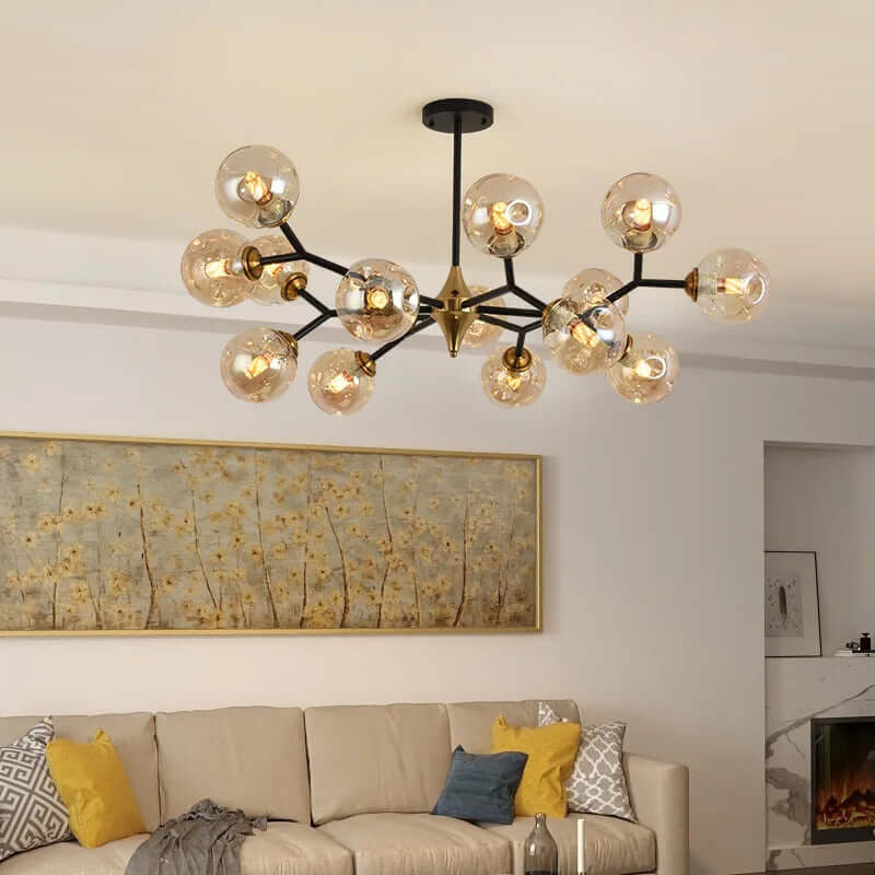 Moderne glaskronelysekrone
