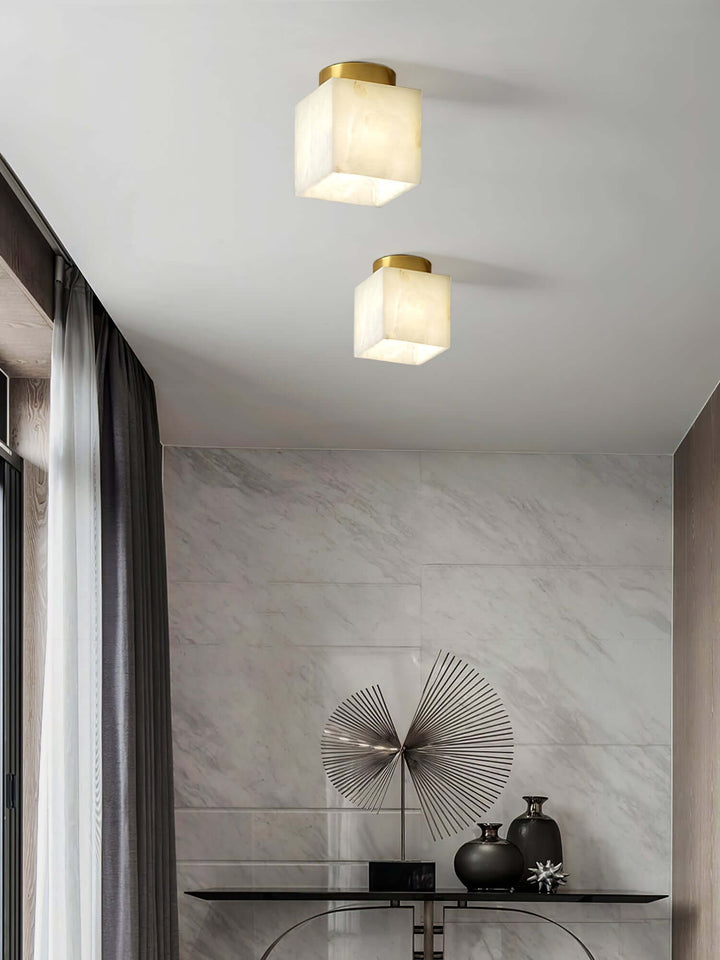 Måne lys alabaster loftlampe