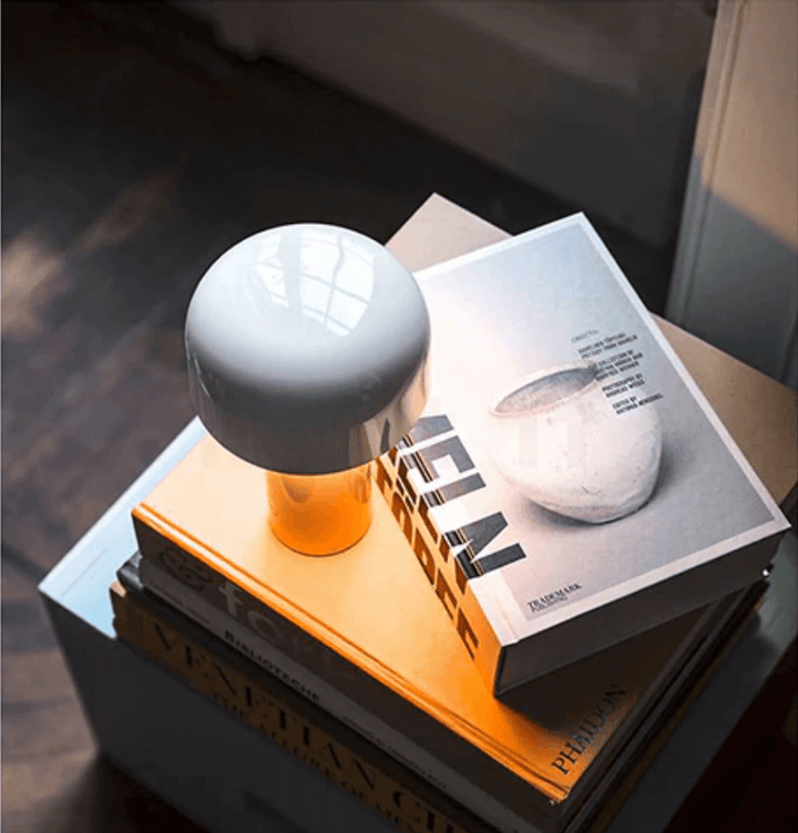 Trådløs bordlampe, italiensk champignon design