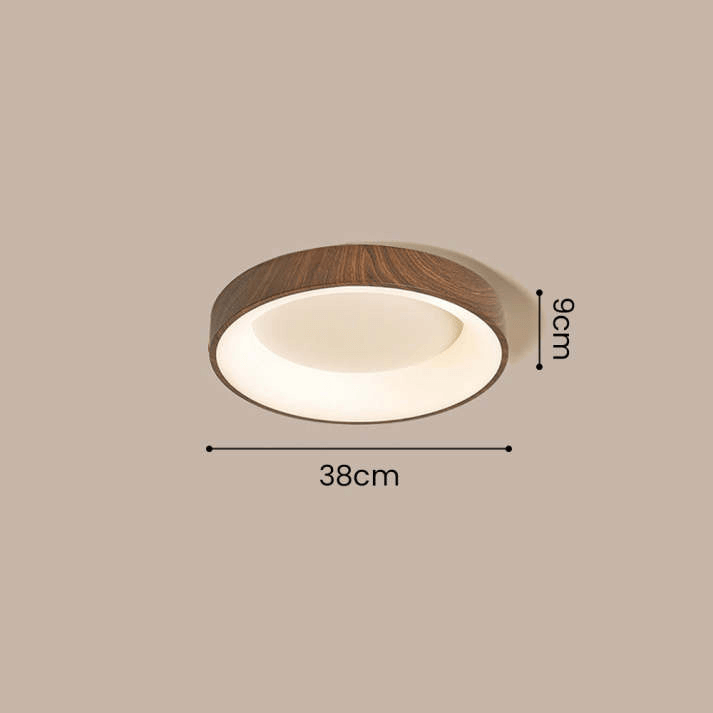 Elegant træ loftlampe med LED-belysning