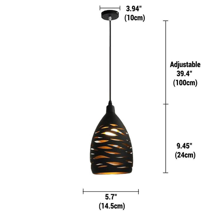 Moderne metal pendel lampe med mønster