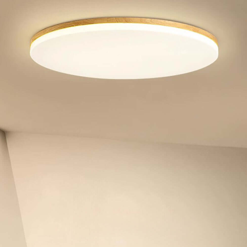 Enkel rund LED loftlampe i akryl