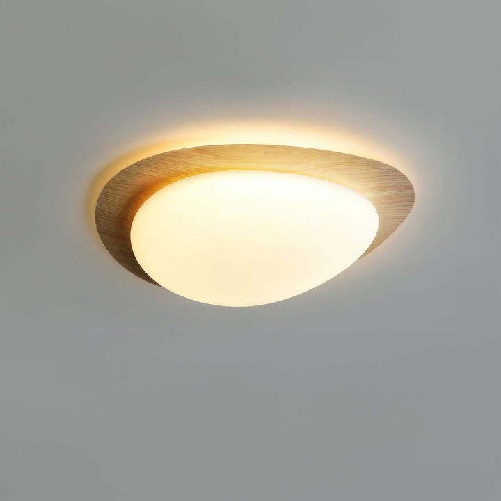 Moderne træ loftlampe med åremønster
