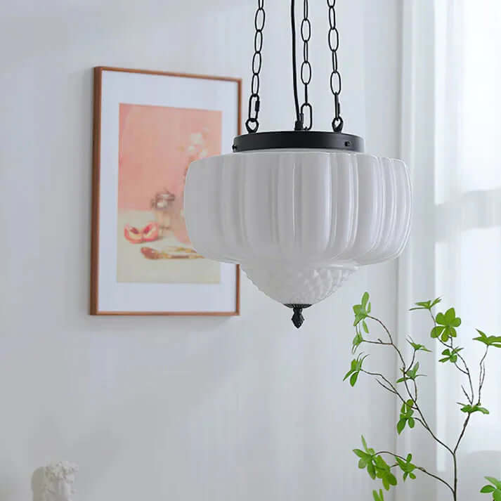 Moderne minimalistisk pendellampe i glas