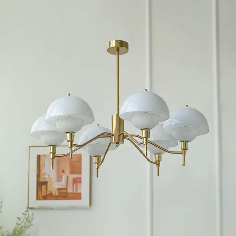 Fransk Boble Loftslampe Guld Hvid - Størrelse Detalje
