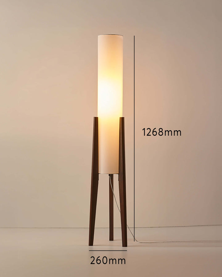 Bordlampe i valnød, massivt træ kunstlampe