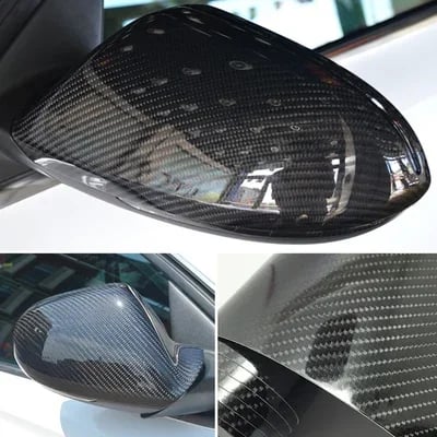 3D kulfiber bil vinyldekal med en skinnende finish giver beskyttelse og stil til bilen, nem at installere.