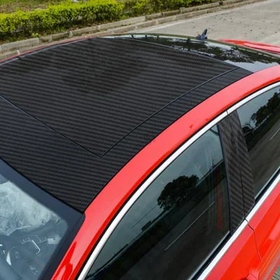 3D kulfiber bil vinyldekal med en skinnende finish giver beskyttelse og stil til bilen, nem at installere.