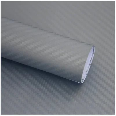 3D kulfiber bil vinyldekal med en skinnende finish giver beskyttelse og stil til bilen, nem at installere.