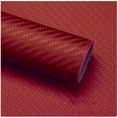 3D kulfiber bil vinyldekal med en skinnende finish giver beskyttelse og stil til bilen, nem at installere.