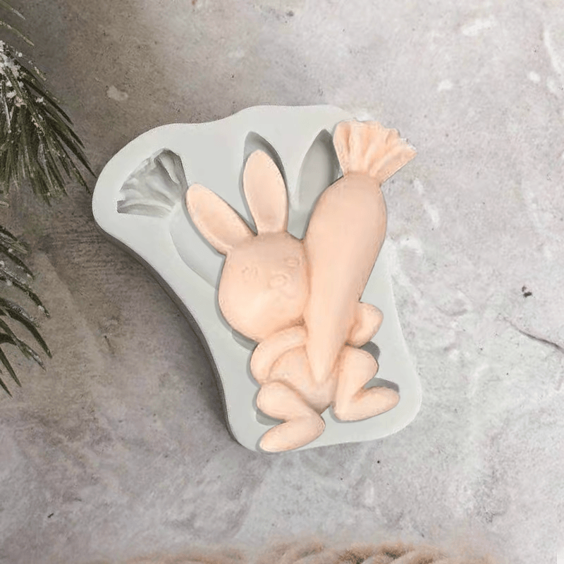 3D pääsiäisleivonnaiset silikonimuotit pupun ja muna muotoja, värikäs silikonimateriaali, persoonallinen leivonta.