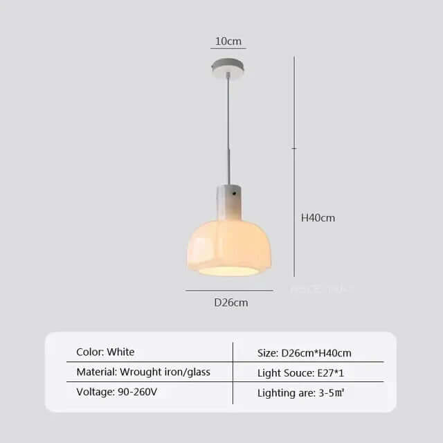 Moderne nordisk glas pendellampe