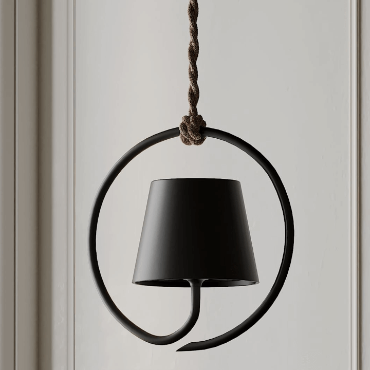 Moderne LED-pendellampe i sort