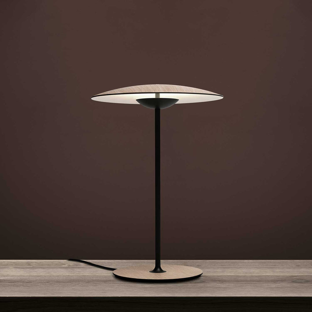 Moderne bordlampe i metal med LED