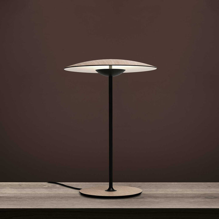 Moderne bordlampe i metal med LED