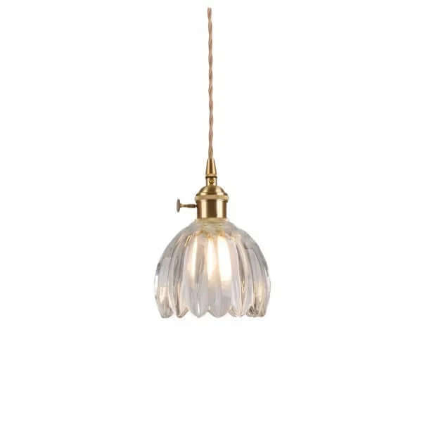 Retro Glasblomsterlampe - Japansk Stil