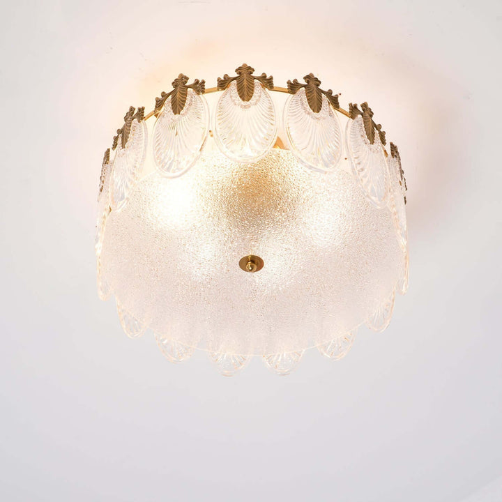 Dekorativ rund glas lysekrone