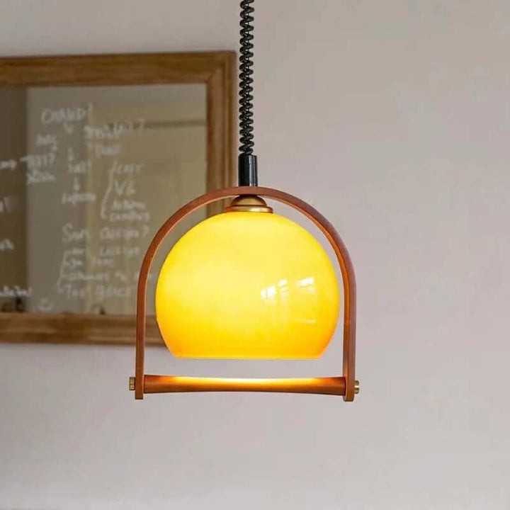 Bauhaus-stil lampe i træ