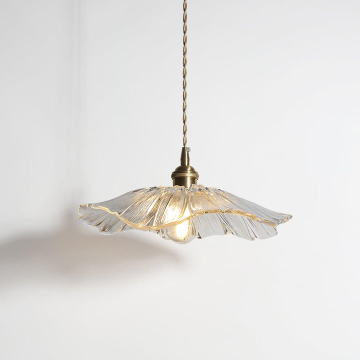 Glasblomst lampe, vedhængslampe, håndværk