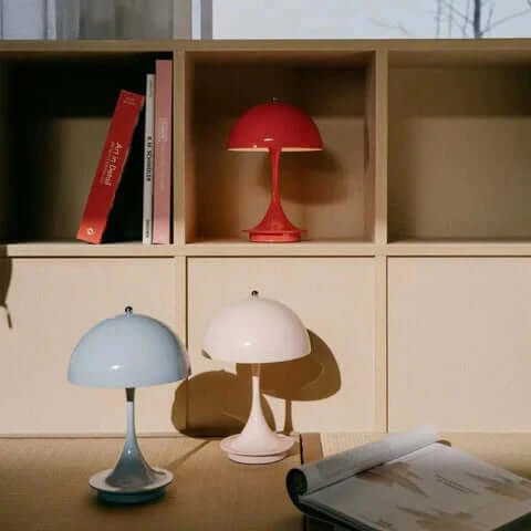 Moderne bordlampe med dæmpningsfunktion