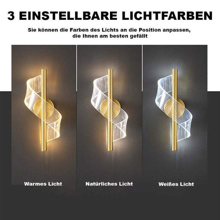 Glas væglampe - Luksuriøs vægmonteret lampe med krystalkandelaber
