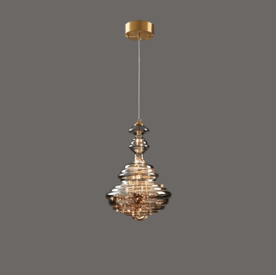 Lampe Suspendue Moderne En Verre Gris Ciel Étoilé