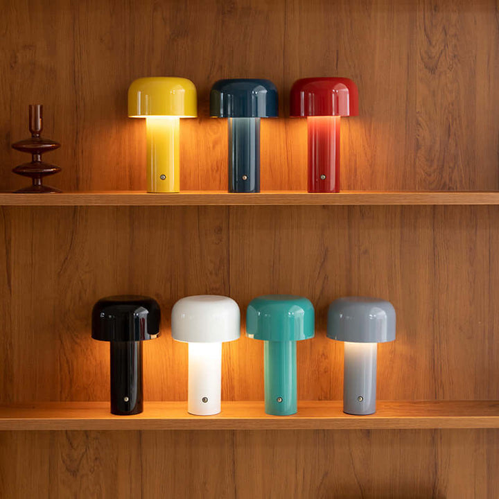 Trådløs bordlampe, italiensk champignon design