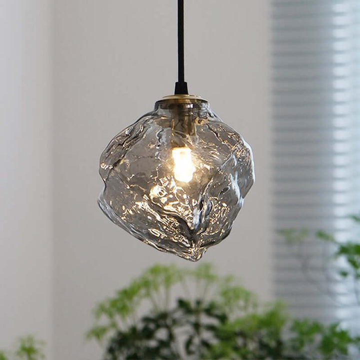 Amber Glas Pendel Lampe