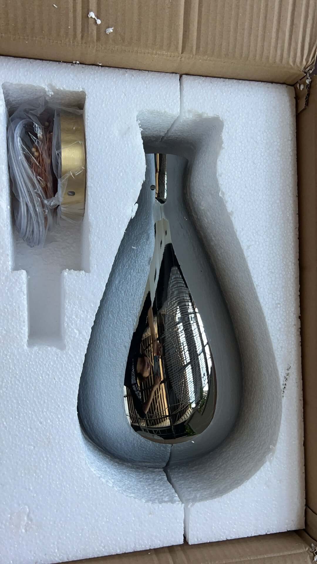 Lampe Suspendue Moderne En Verre Gris Ciel Étoilé